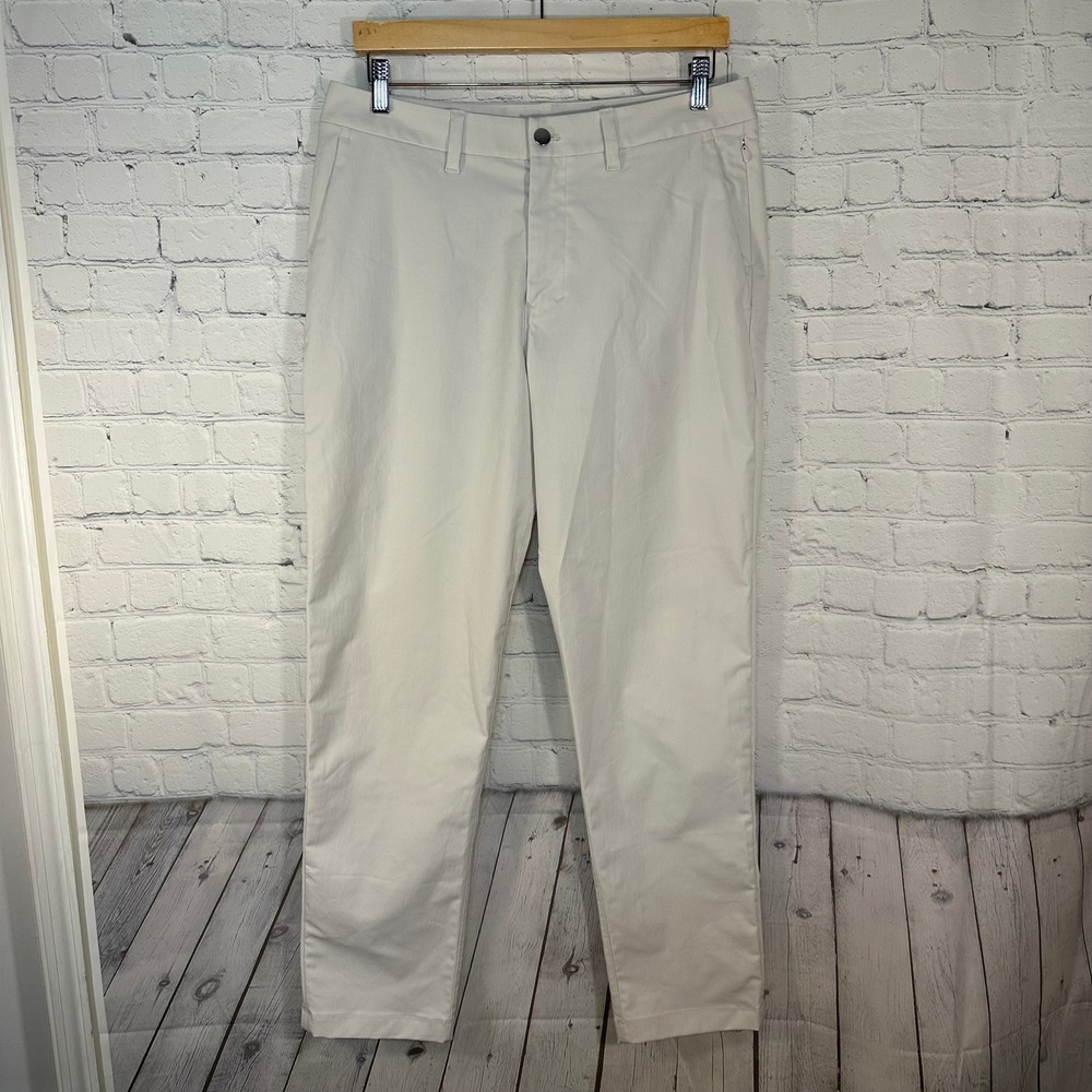 Lululemon ABC Classic Fit Pants Mens 32 Bone White Chino LM5B08S Activewear